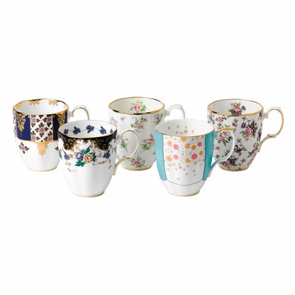 Royal Albert 100 Years of Royal Albert 5 Piece Mug Set (1900-1940)