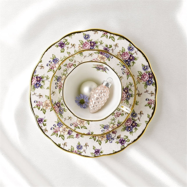 Royal Albert 100 Years of Royal Albert English Chintz 1940 3 Piece Set - Plate, Teacup & Saucer