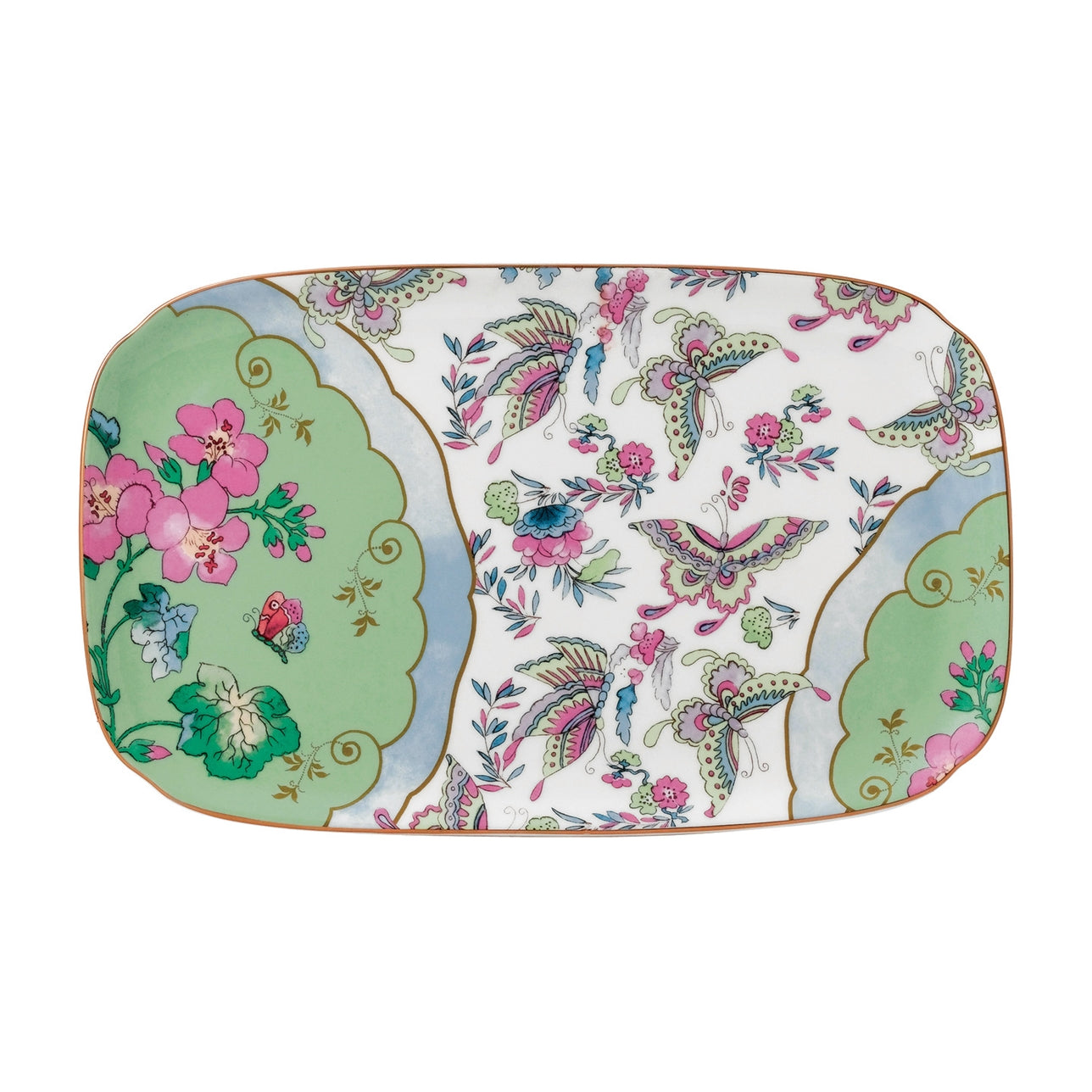 Wedgwood Butterfly Bloom Sandwich Tray Blue Peony 25cm