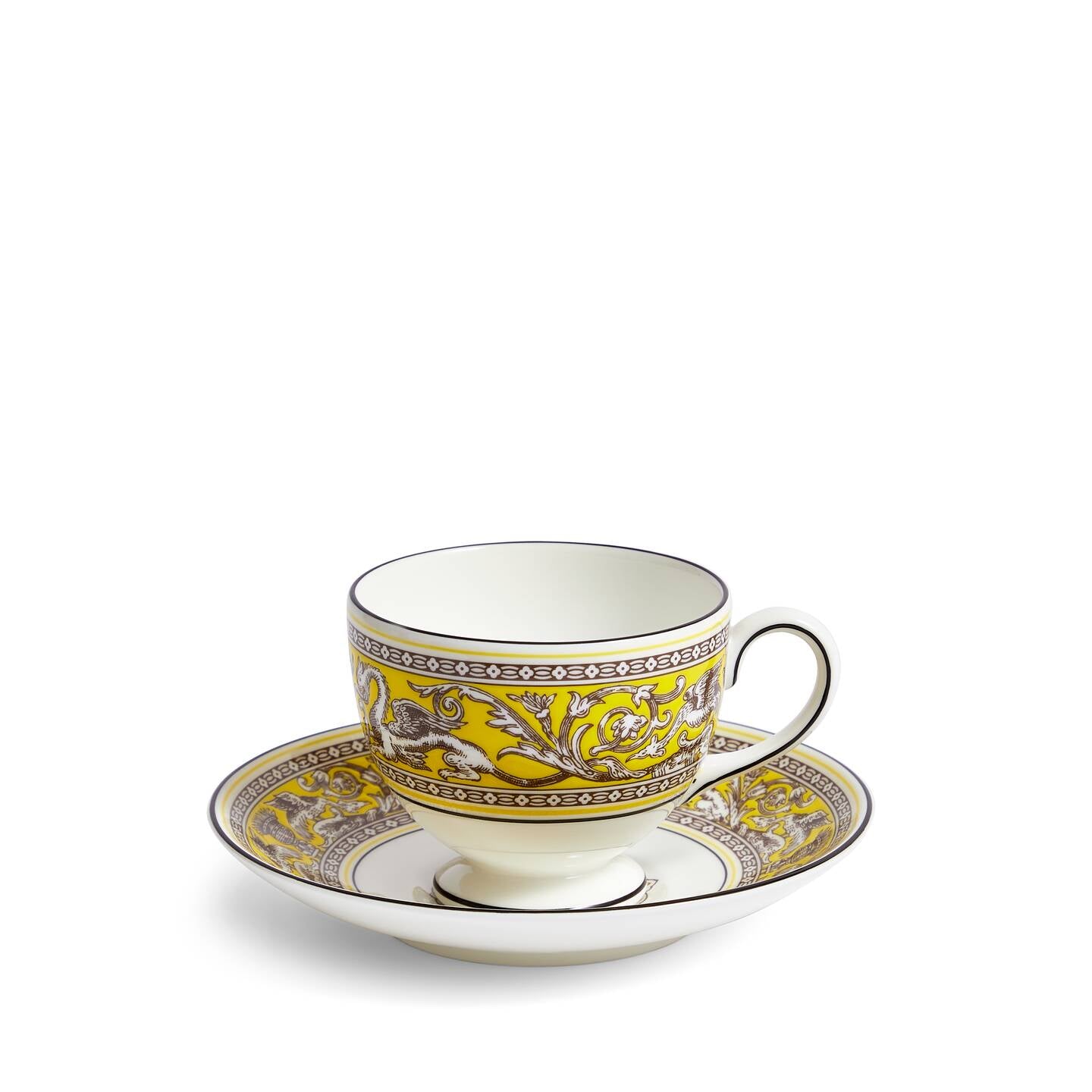 Wedgwood Florentine Citron Teacup and Saucer