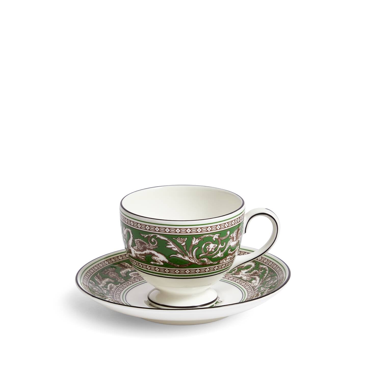 Wedgwood Florentine Verde Teacup and Saucer