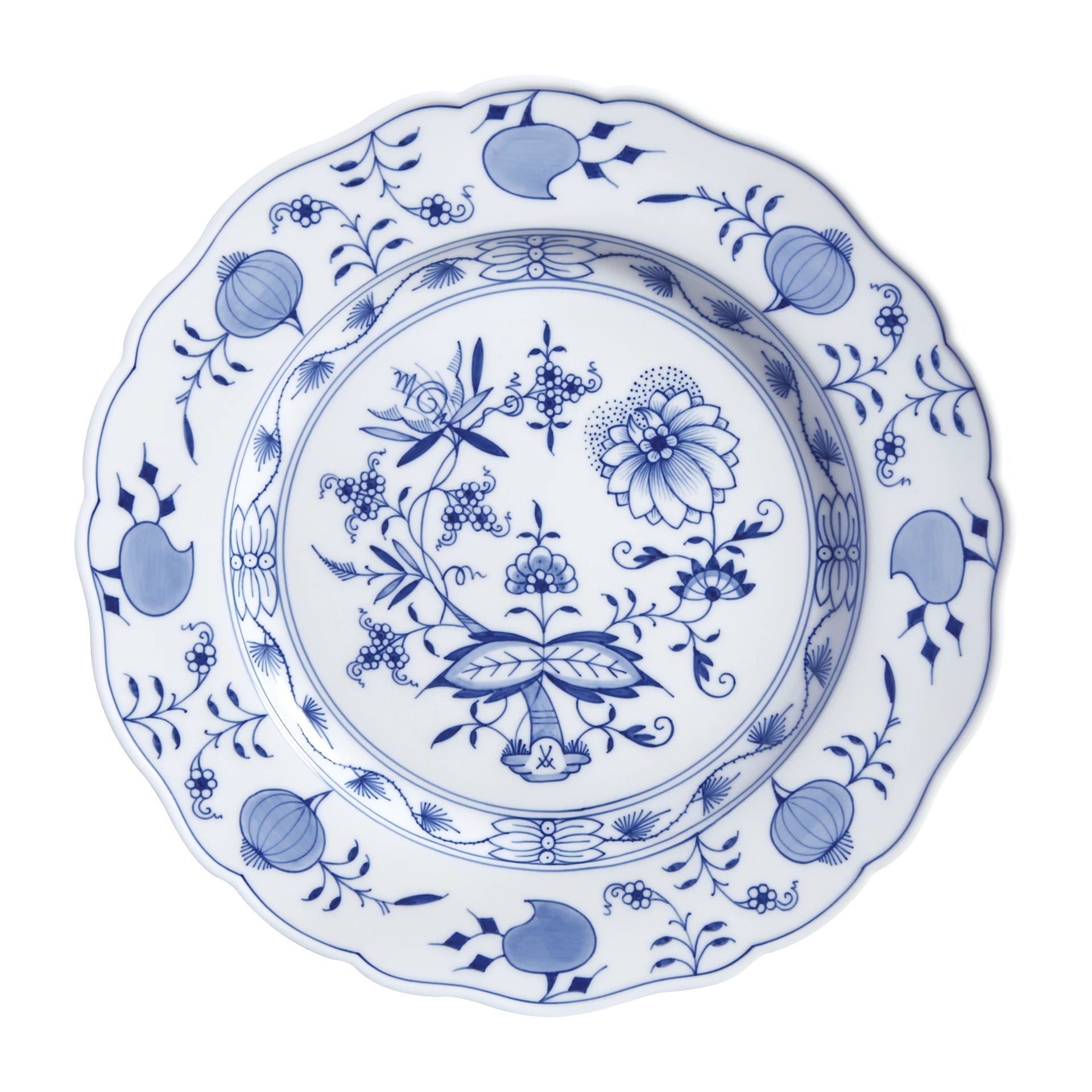 Meissen Cutout Blue Onion Plate 25cm