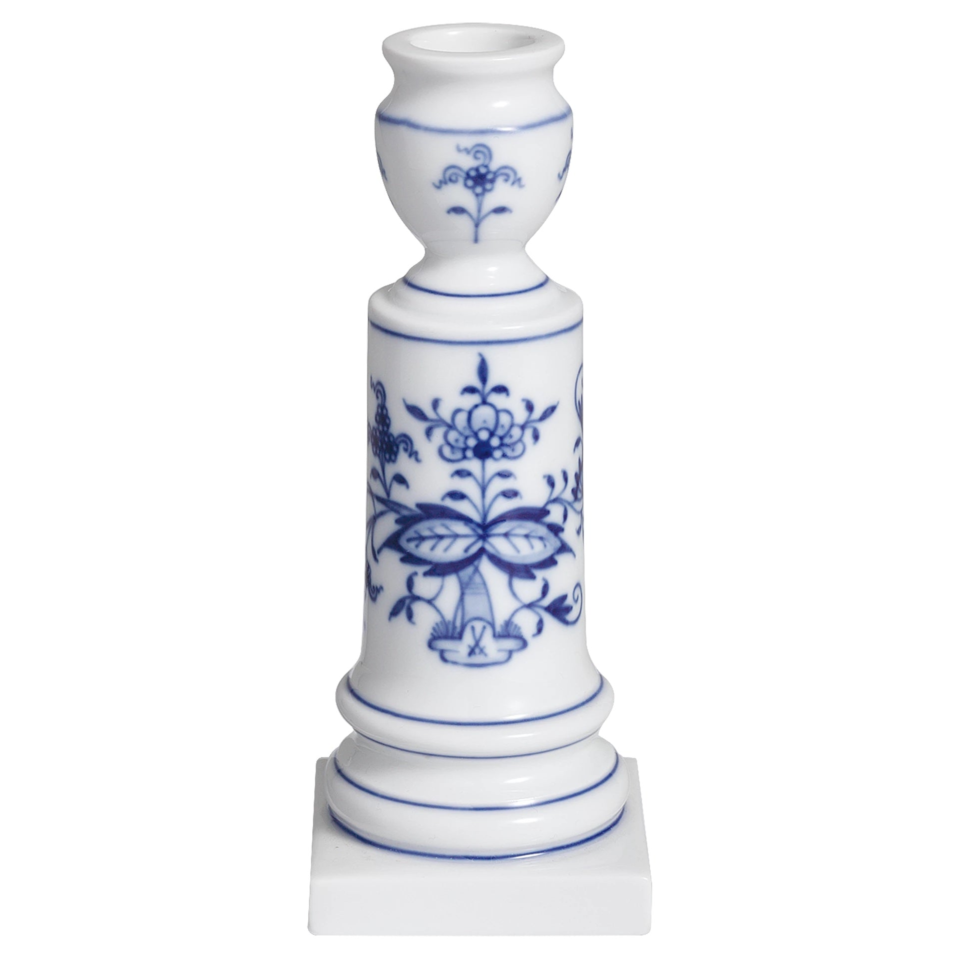 Meissen Cutout Blue Onion Candlestick Holder