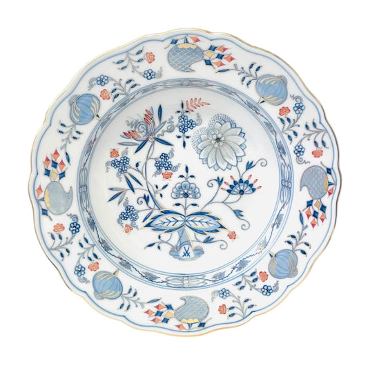 Meissen New Cutout Blue Onion Soup Plate, 24 cm
