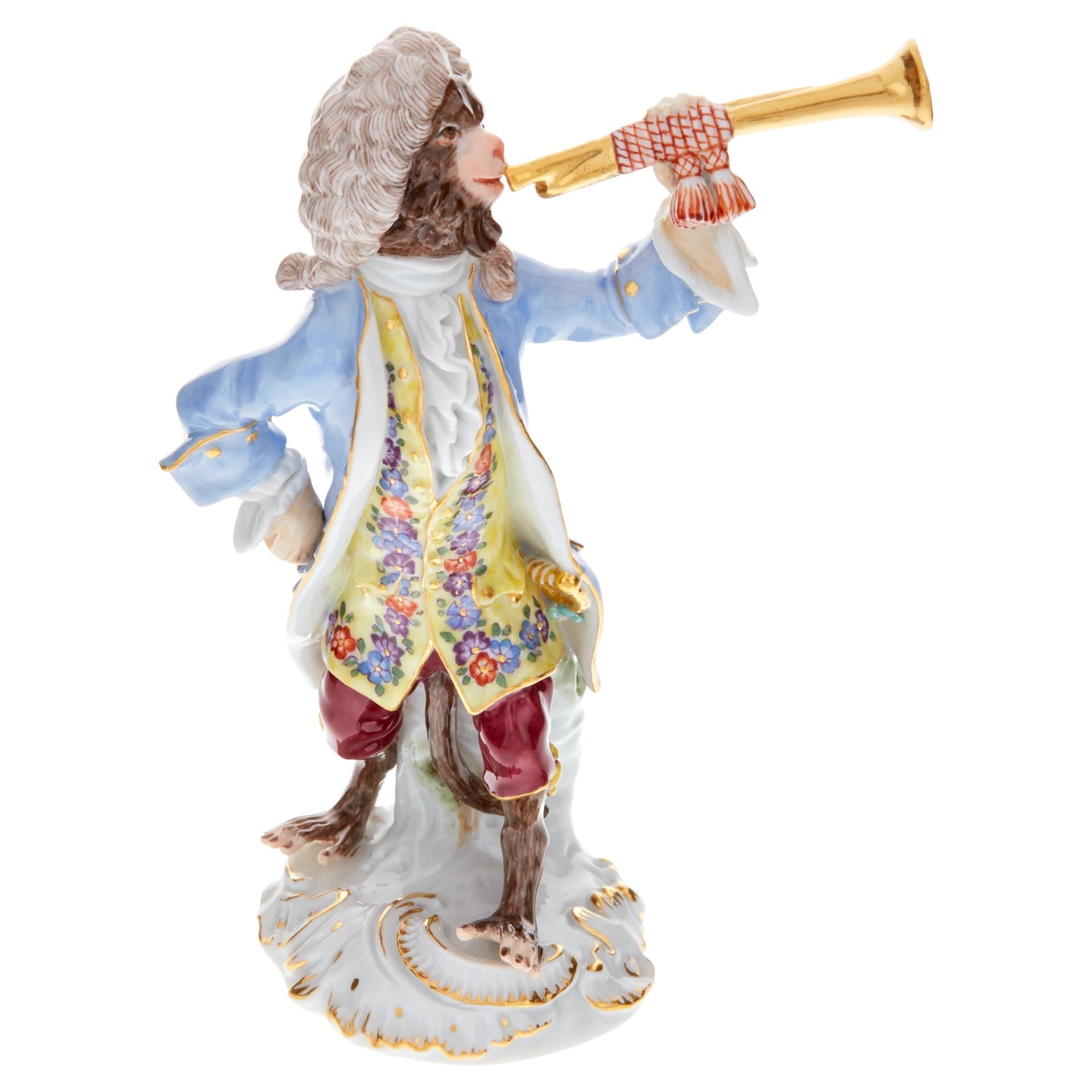 Meissen Monkey Orchestra Trumpeter