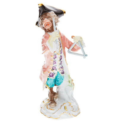 Meissen Monkey Orchestra Triangle Player