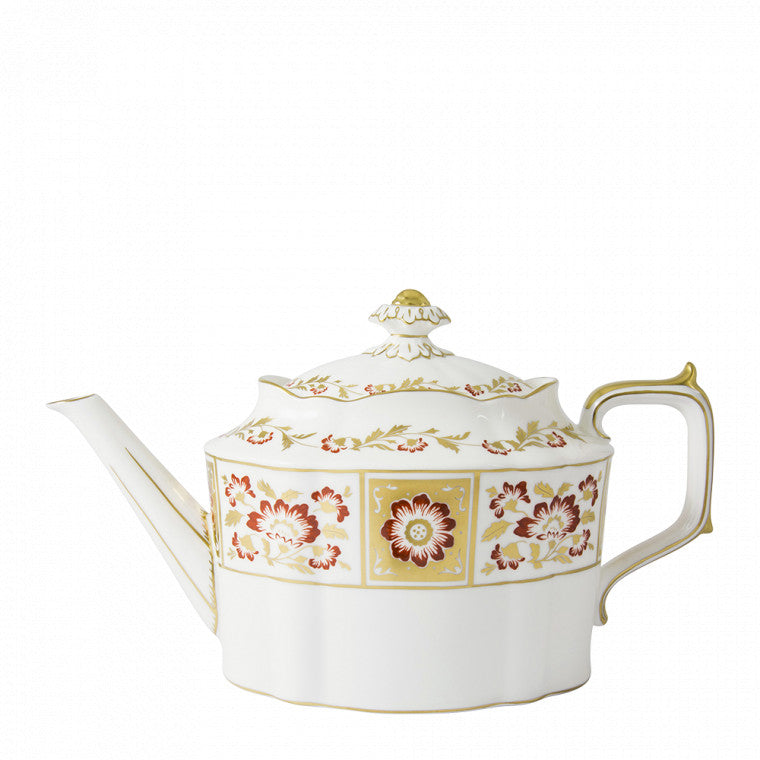 Royal Crown Derby - Derby Panel Red Teapot L/S (36oz/102cl)