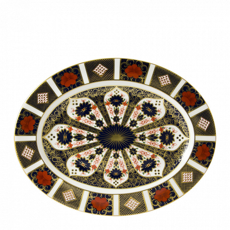 Royal Crown Derby Old Imari Oval Dish S/S (13.5in/34.5cm)