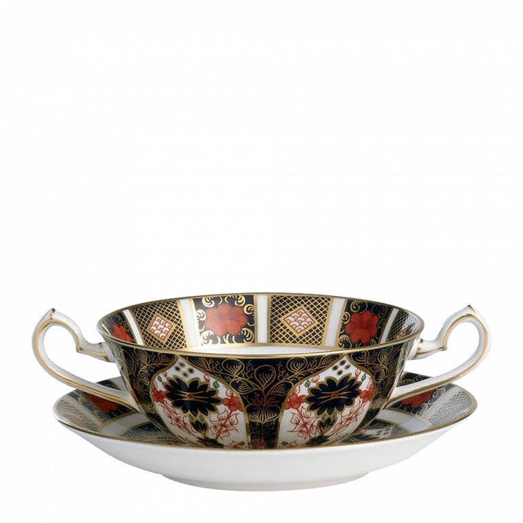 Royal Crown Derby Old Imari Cream Soup Saucer (6.75in/16.5cm)