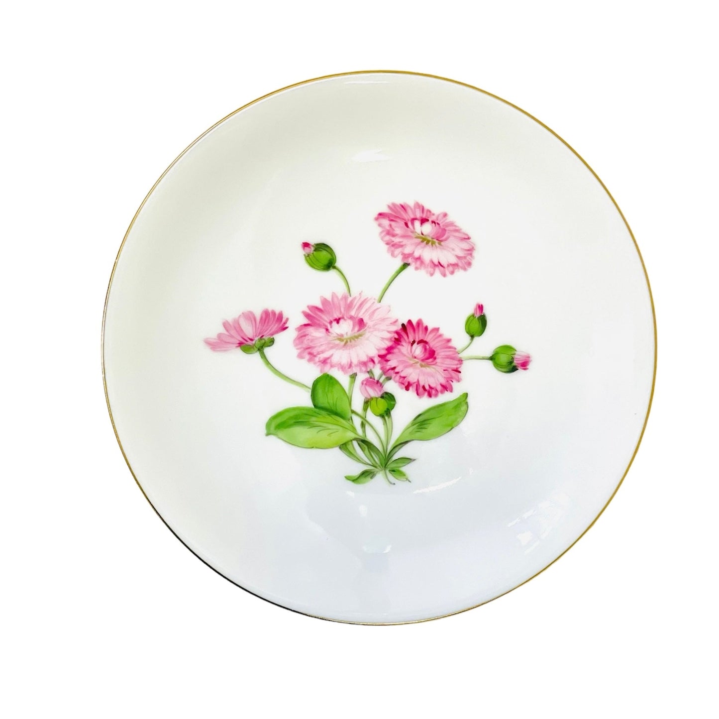 Meissen Small Dish with Pink Flower