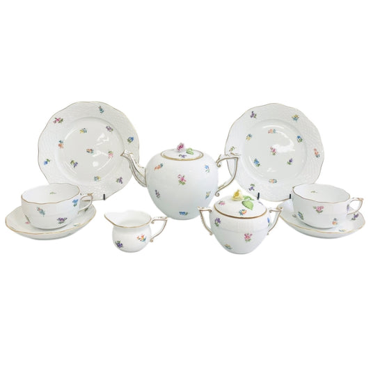 Herend Mille Fleur Tea Set for Two, 9 Pieces