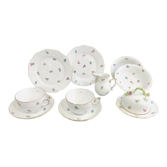 Herend Mille Fleur Breakfast Set for Two, 10 Pieces