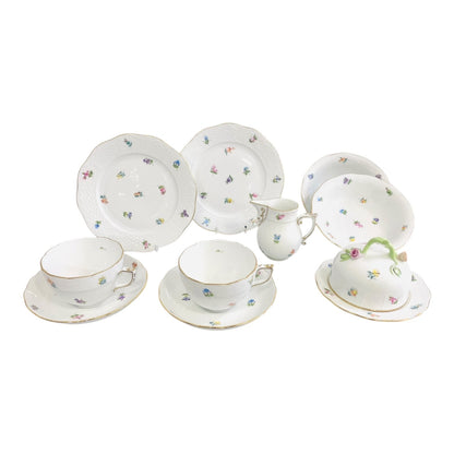 Herend Mille Fleur Breakfast Set for Two, 10 Pieces