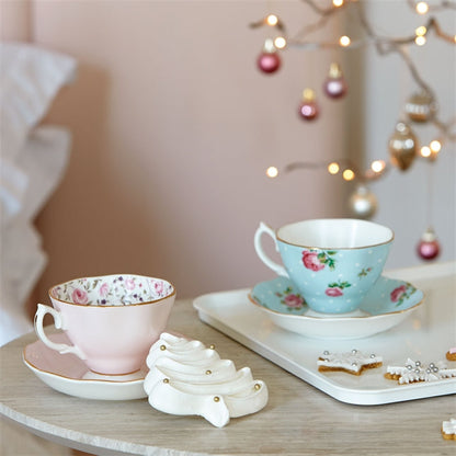 Royal Albert Modern Vintage Rose Confetti Teacup & Saucer