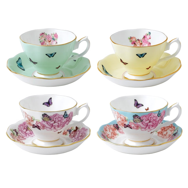 Royal Albert Miranda Kerr Teacup and Saucer Set of 4