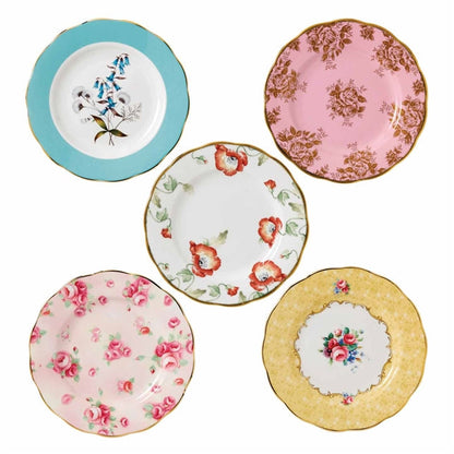 Royal Albert 100 Years of Royal Albert 5 Piece Plate Set (1950-1990)