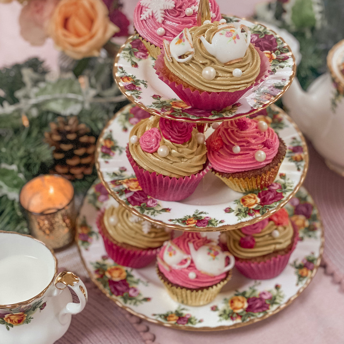 Royal Albert Old Country Roses 3 Tier Cake Stand 16cm, 20cm, 27cm