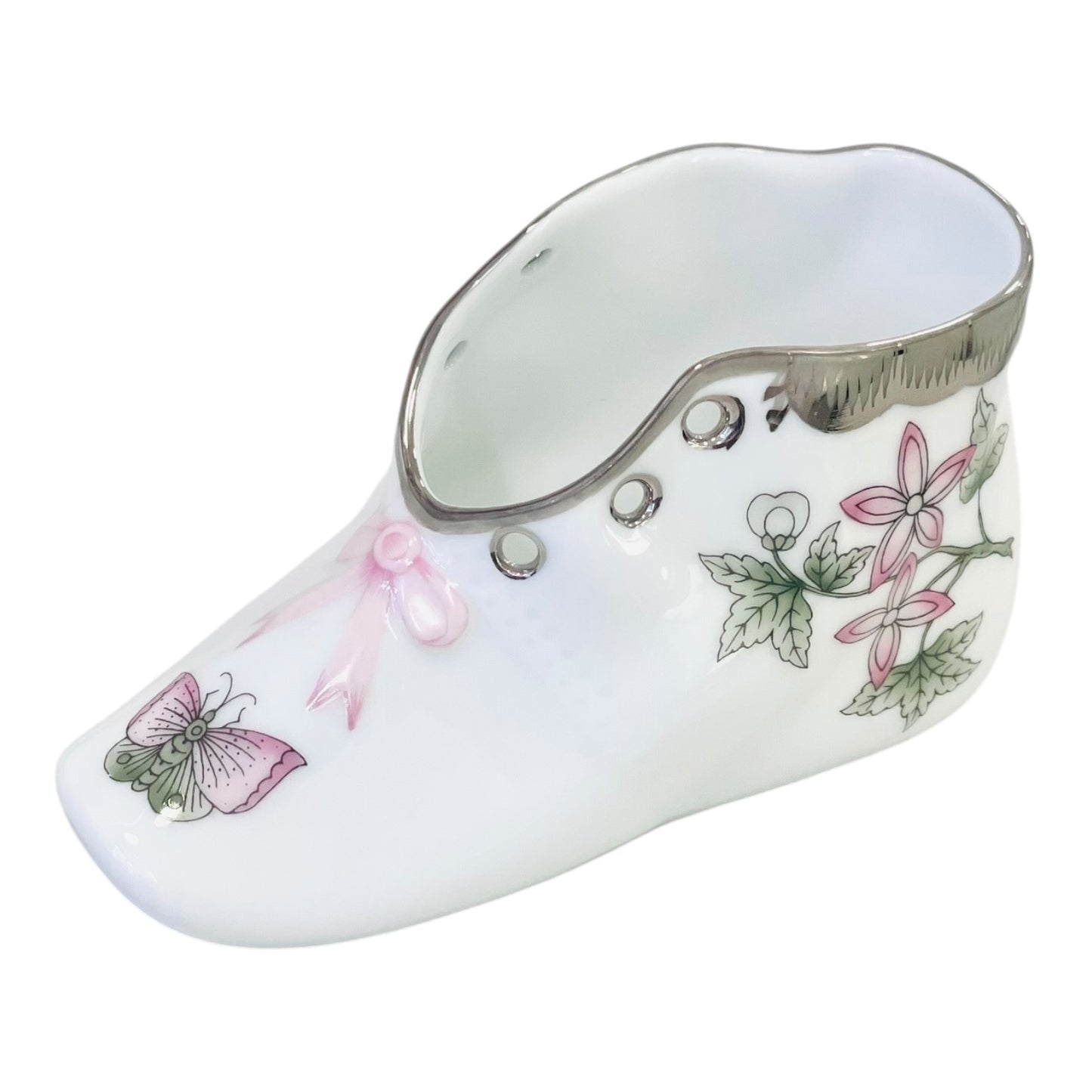 Herend Victoria Platinum Tea Set for Two, 9 Pieces + Free Gift