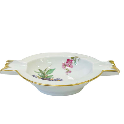 Meissen Naturalistic Flowers with Butterfly Ashtray