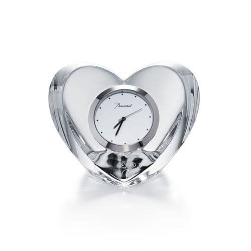 Baccarat Heart Clock Clear