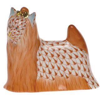 Herend Yorkshire Terrier Fishnet Figurine