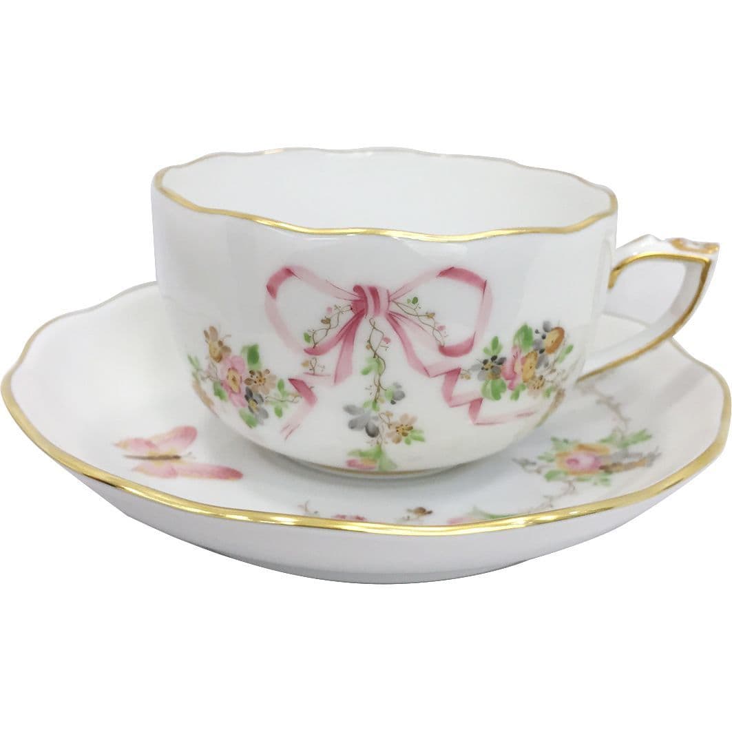 Herend Eden Pink Teacup and Saucer