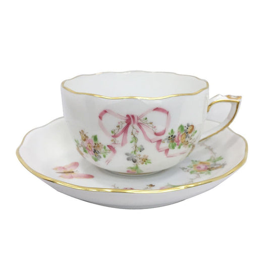 Herend Eden Pink Teacup and Saucer