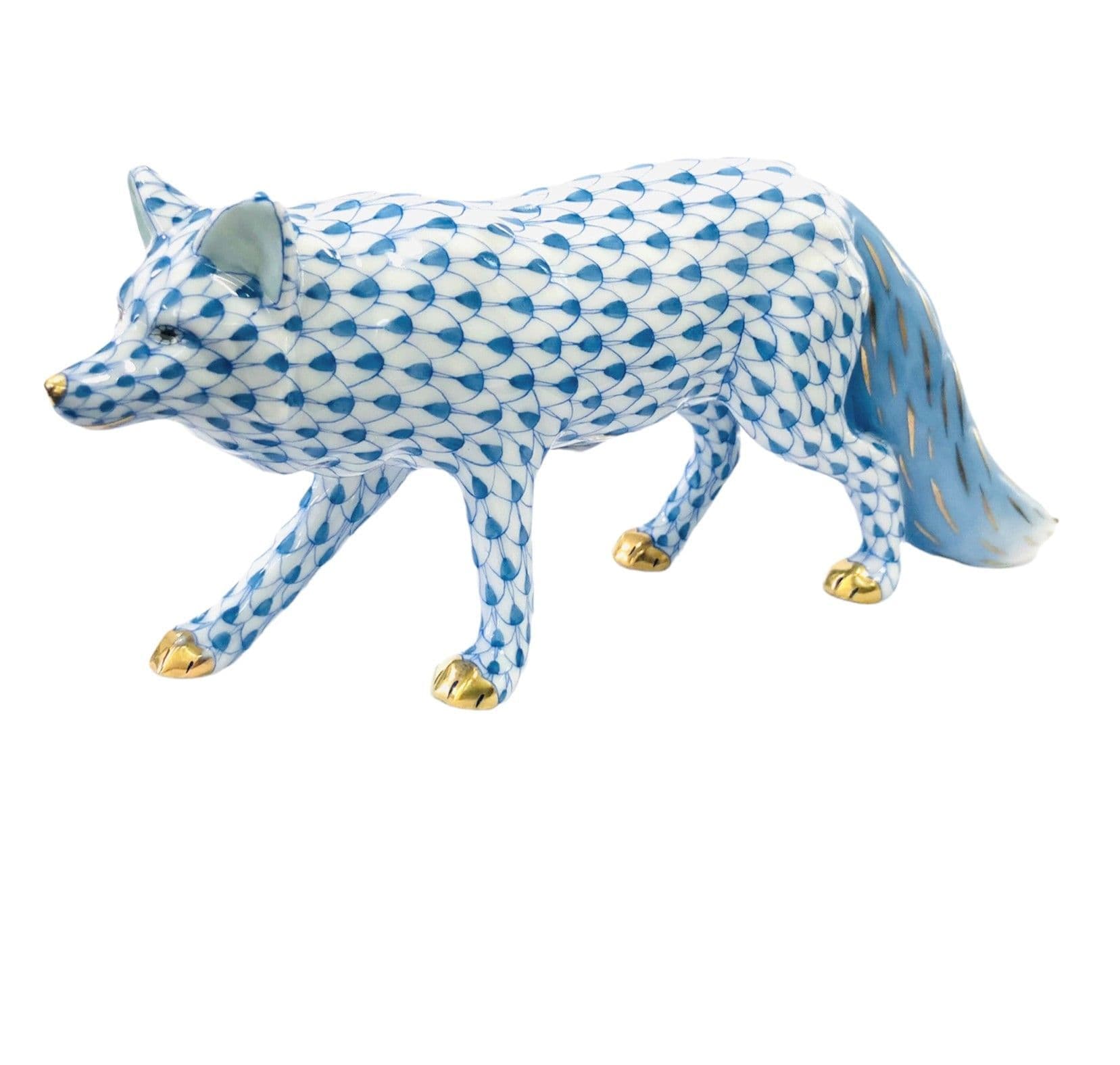 Herend Observant Fox Fishnet Figurine