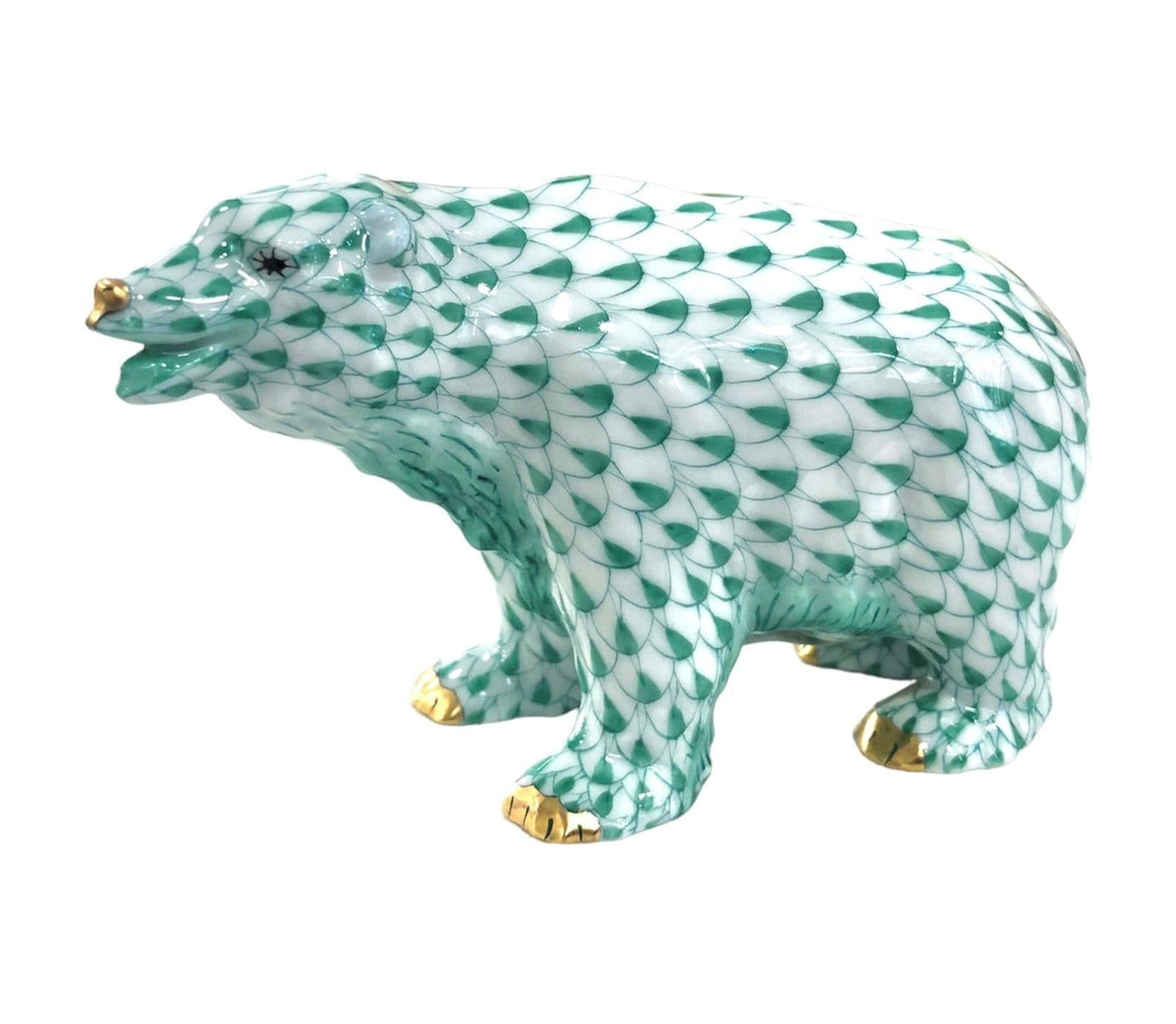 Herend Polar Bear Fishnet Figurine