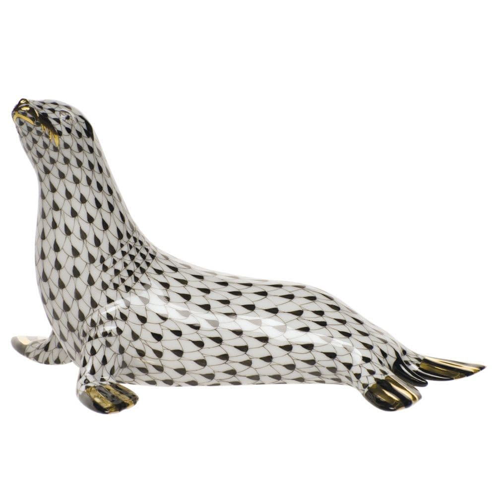 Herend Seal Fishnet Figurine