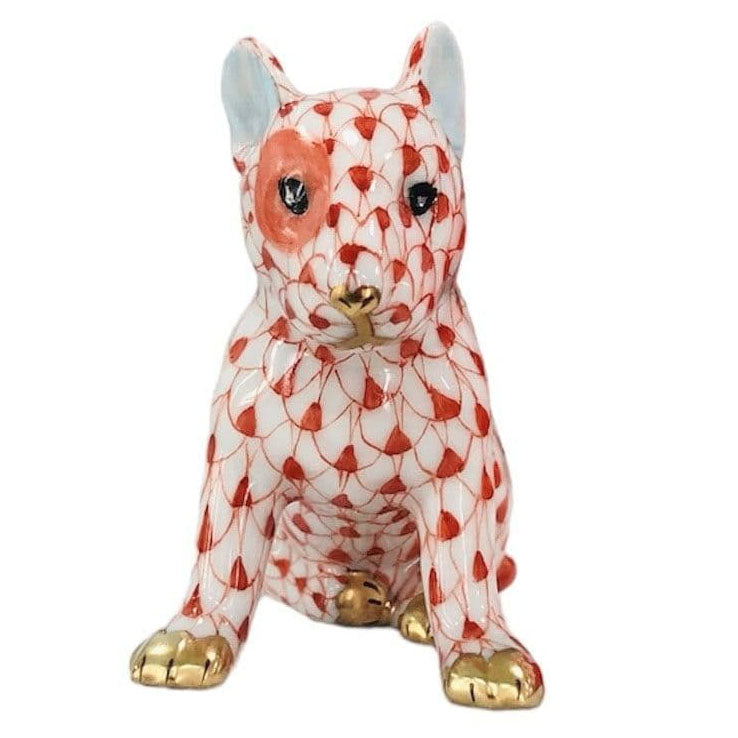 Herend English Bull Terrier Puppy Fishnet Figurine