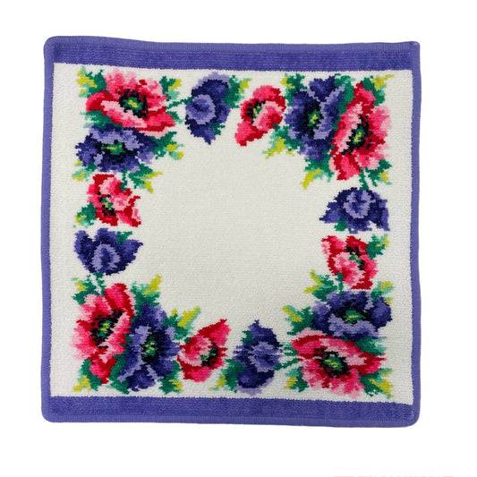 Feiler Mohn White Washcloth