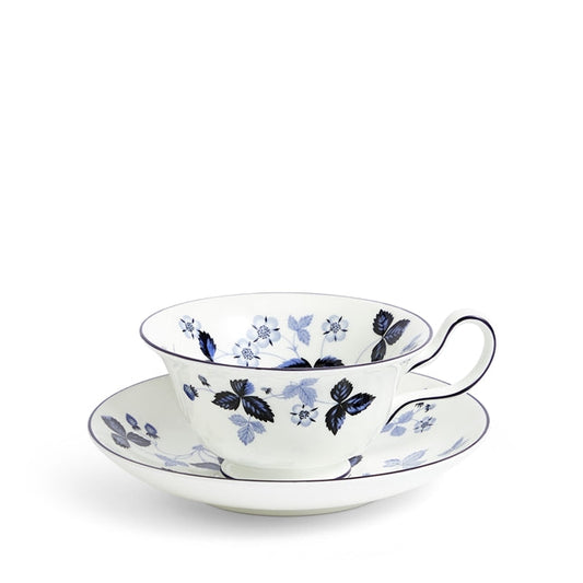 Wedgwood Wild Strawberry Inky Blue Teacup Saucer