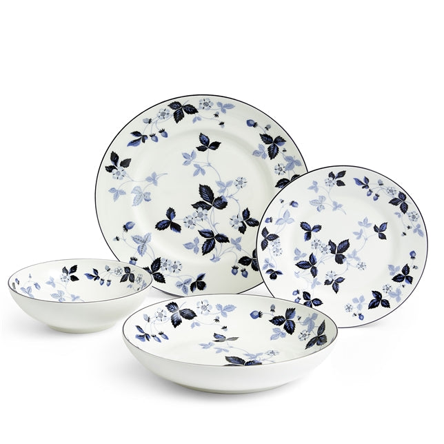 Wedgwood Wild Strawberry Inky Blue 4 Piece Dinnerware Set