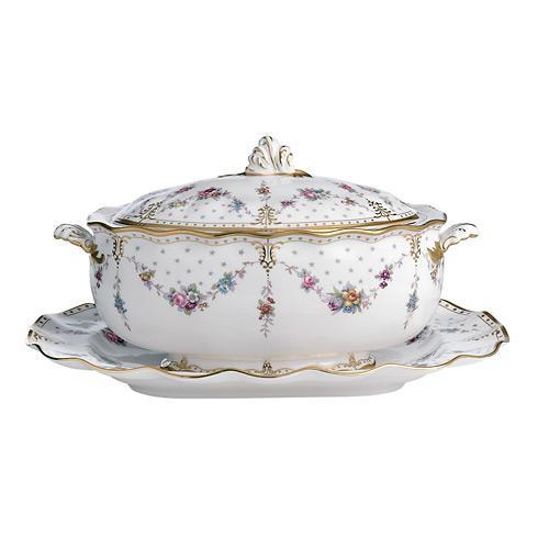 Royal Crown Derby Royal Antoinette Soup Tureen & Cover