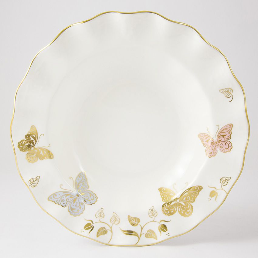 Royal Crown Derby Royal Butterfly Rim Soup 21.5cm