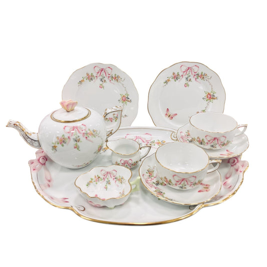 Herend Eden Pink Tea Set for 2